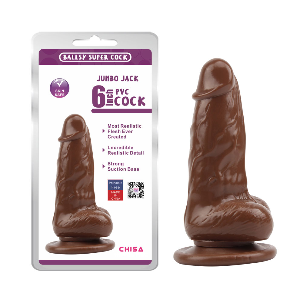 JUMBO JACK 6 Dildo - قهوه ای